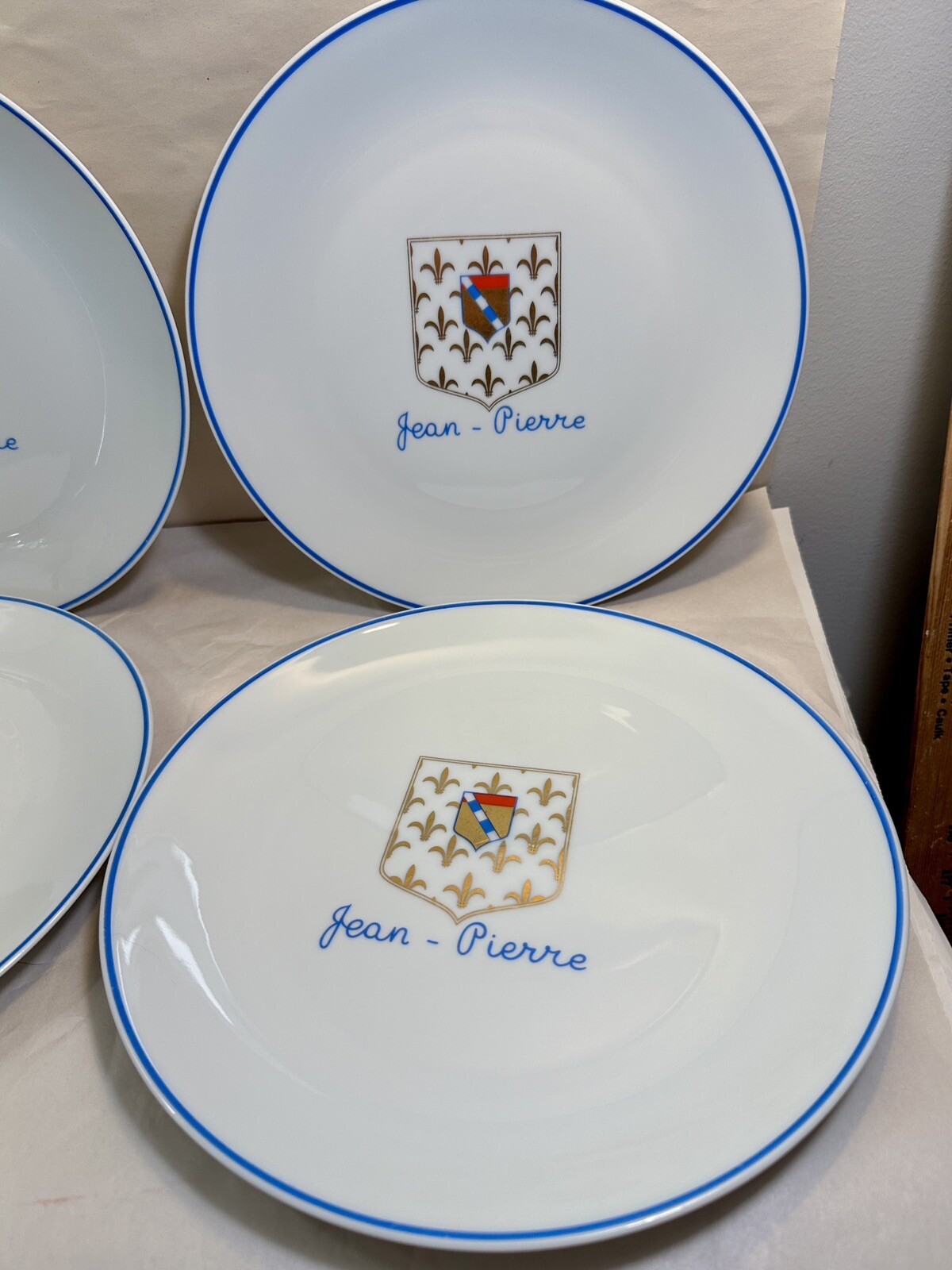 Set of 4 Porcelaine Lafarge Limoges France Jean-Pierre 10.5” Dinner Plates - Image 5