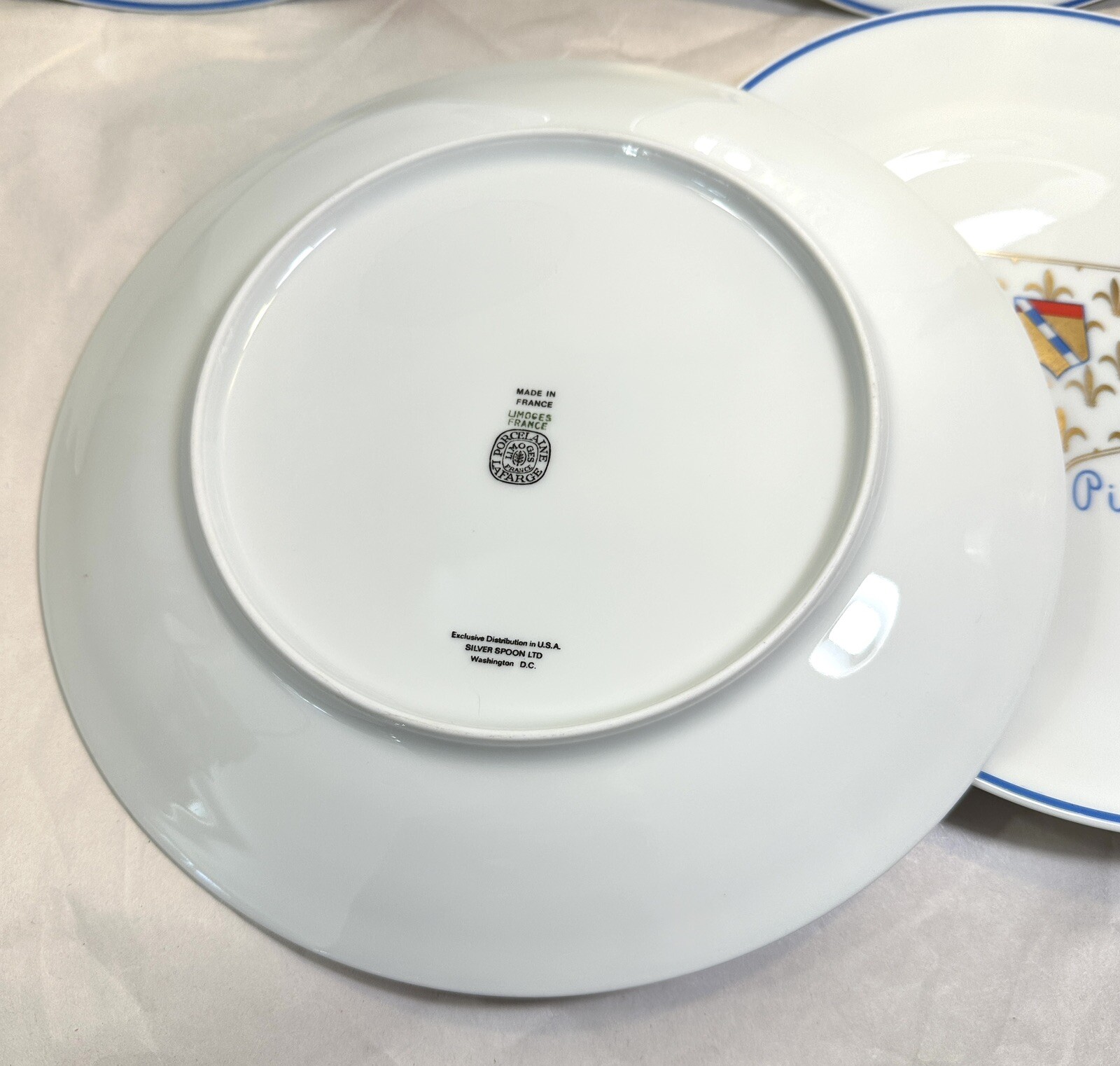 Set of 4 Porcelaine Lafarge Limoges France Jean-Pierre 10.5” Dinner Plates - Image 7