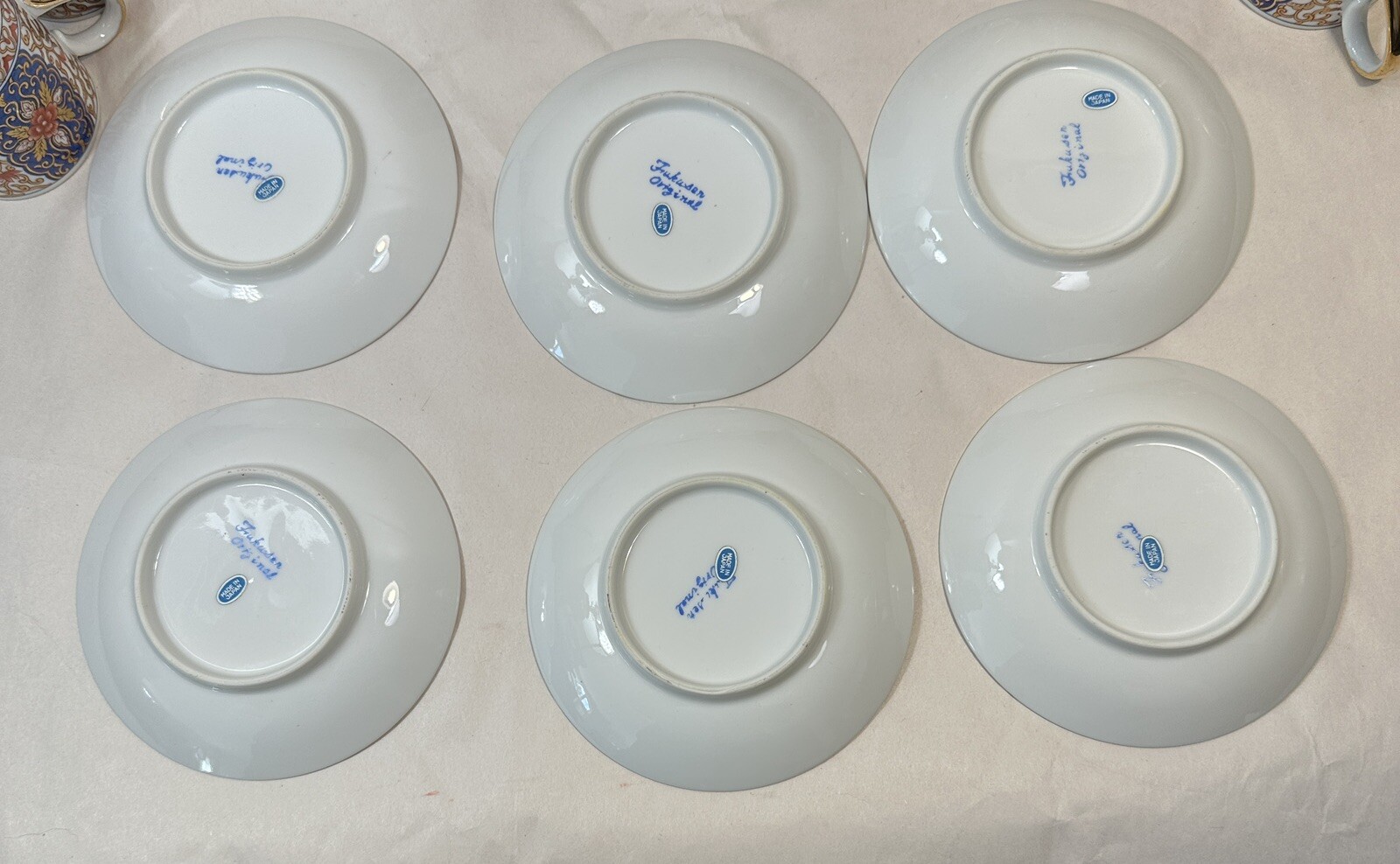 Set of Six (6) Vintage Japanese Fukusen Original Imari Demitasse Cups & Saucers - Image 12