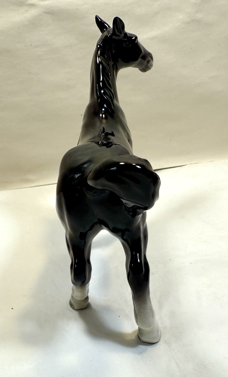 Registered Coronet Porcelain Pony / Horse - Black  w/ White Blaze - Immaculate - Image 5