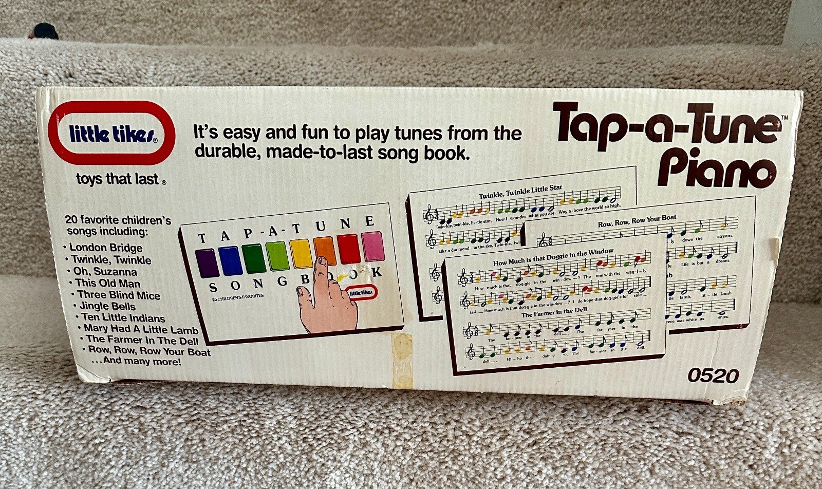 Little Tikes Tap A Tune Piano Keyboard Blue Vintage 1985 - Image 2