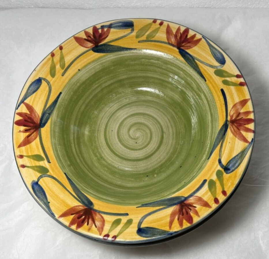 Three (3) Pier 1 Elizabeth Rimmed Soup Bowls - 9 3/4 inches - Image 2