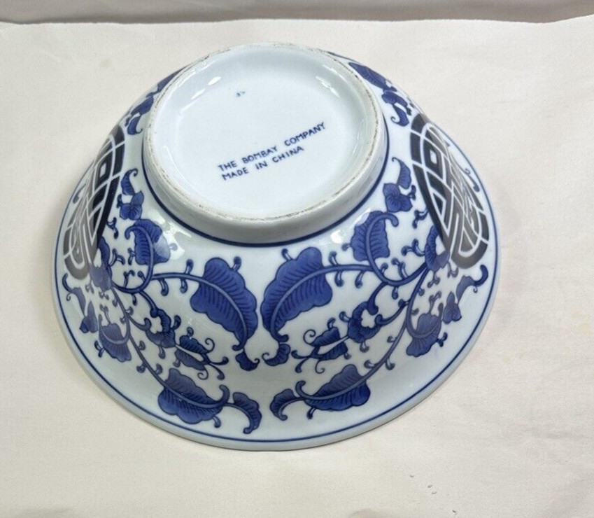 Vintage Bombay Company Large Blue & White Bowl - 10 3/8” - Immaculate - Image 4