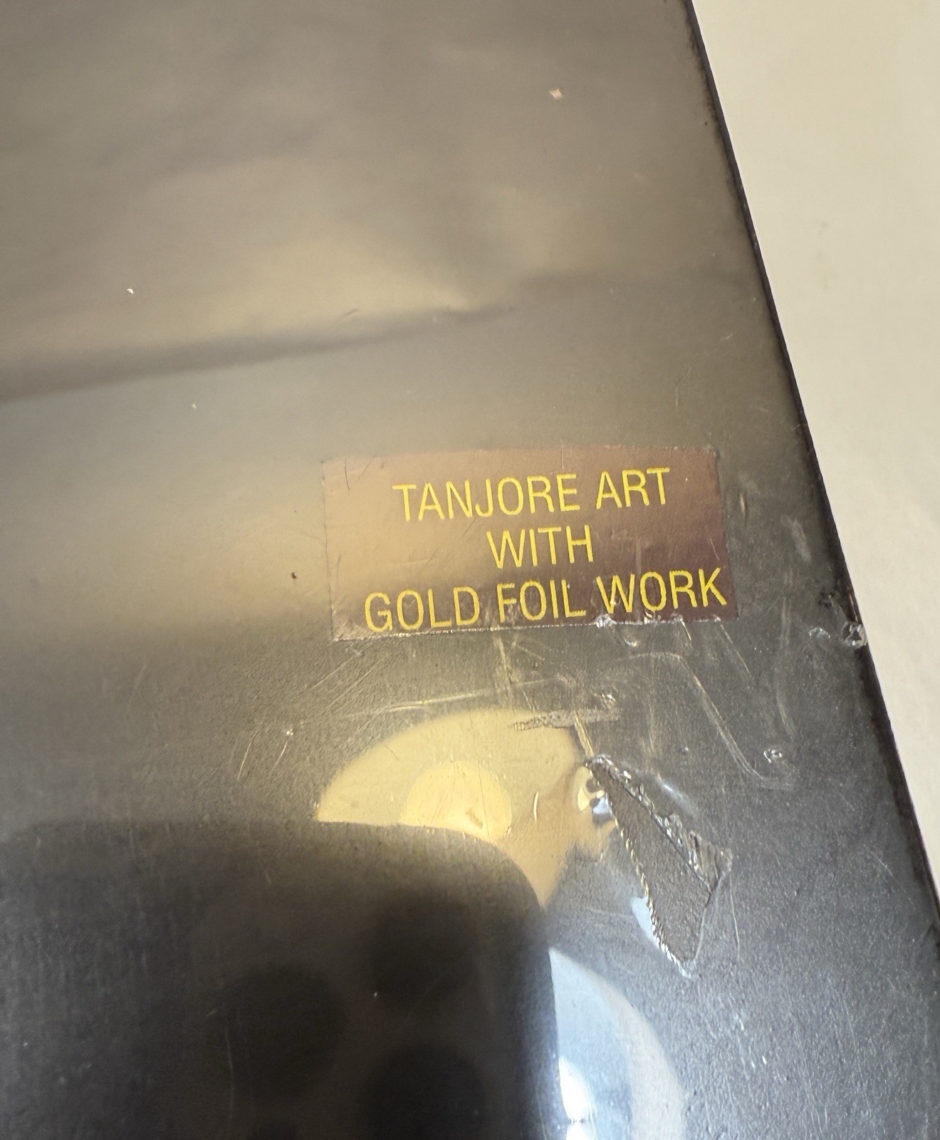 Tanjore Gold Foil Peacock Framed Tray Ethnic India Art - FACTORY SEALED - Image 5