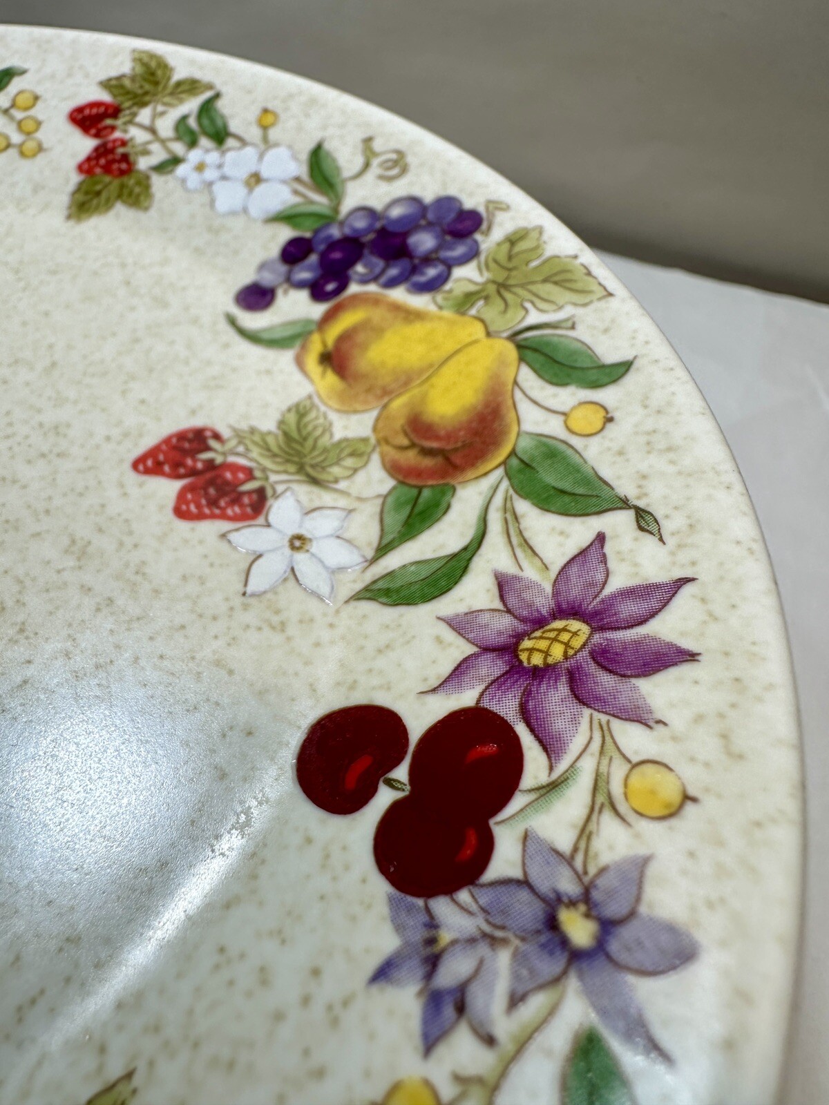 Set of 8 Temper-Ware Lenox Summer Harvest Bread Plates Stoneware Vintage 6 3/8" - Image 3