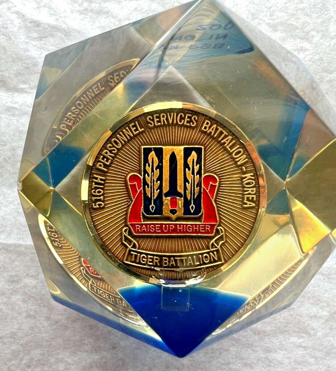 516th Personnel Services Tiger Battalion - Korea - Coin of Excellence - Encased - Image 1
