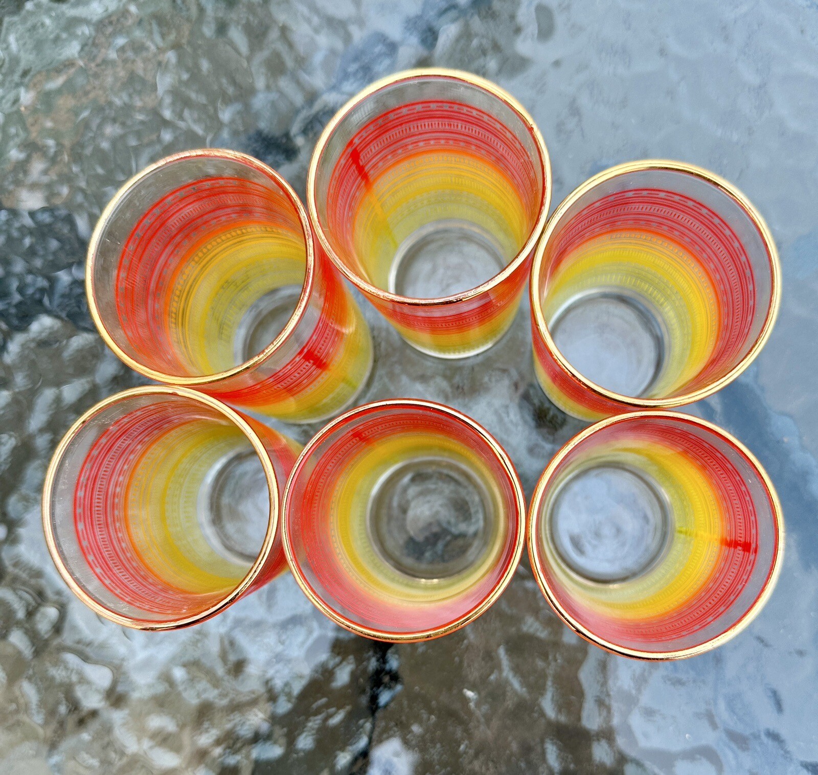 Federal Glass Handi-Serv Juice Glass Decanter Vintage Set w/ Six (6) Glasses NEW - Image 10