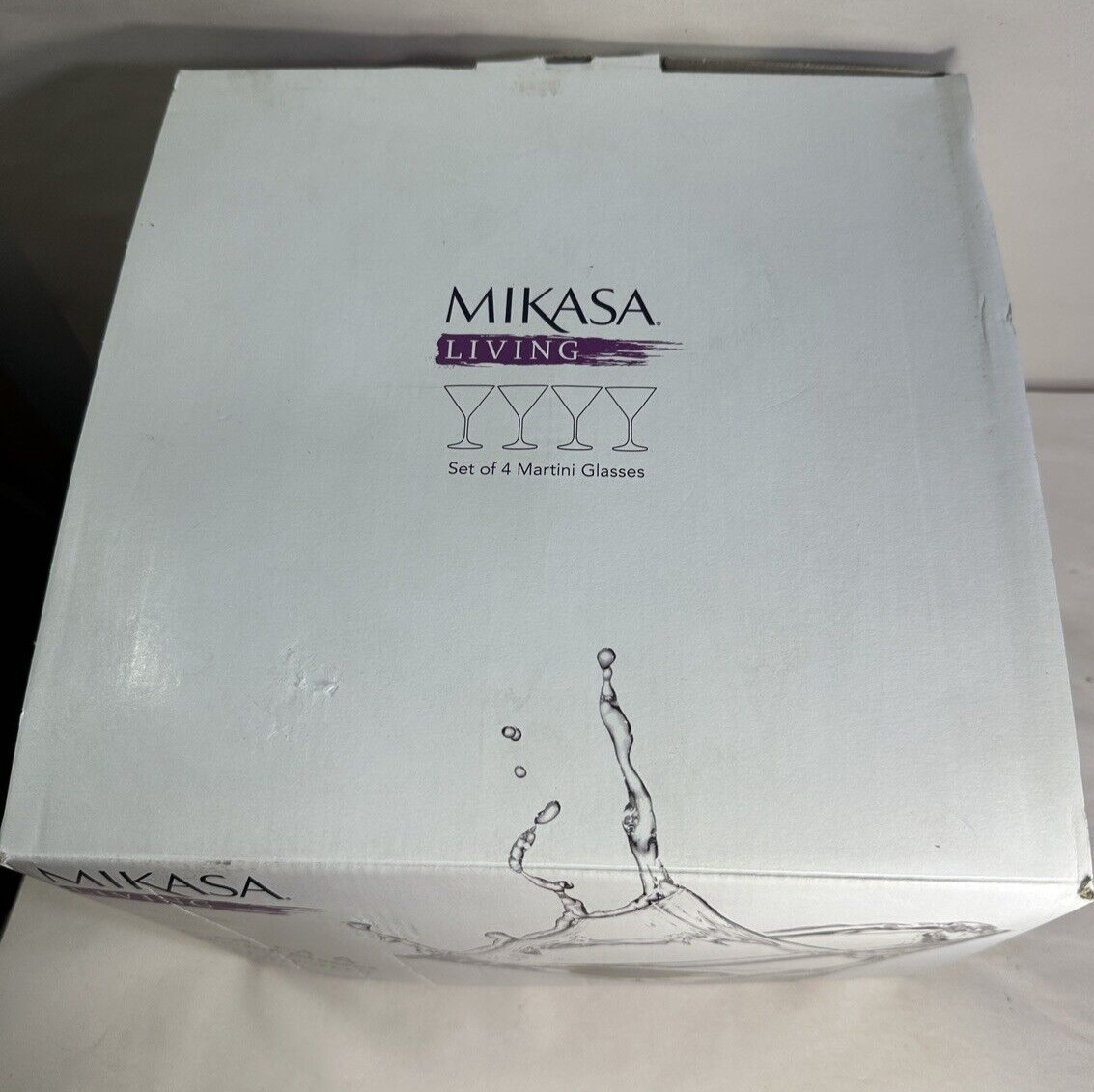 Set of 4 Mikasa Laura Crystal Martini Glasses - New in Box -- 11.5 ounces - Image 10