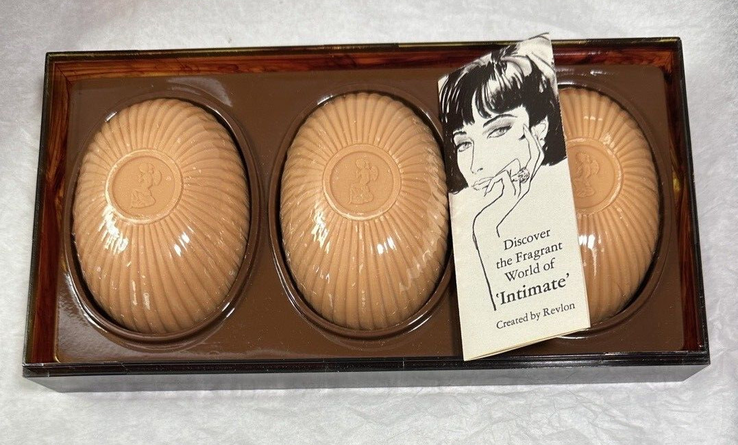 Revlon Intimate Perfumed Bath Soap - New in Plastic - Three Bars 3.6 Ounces Each