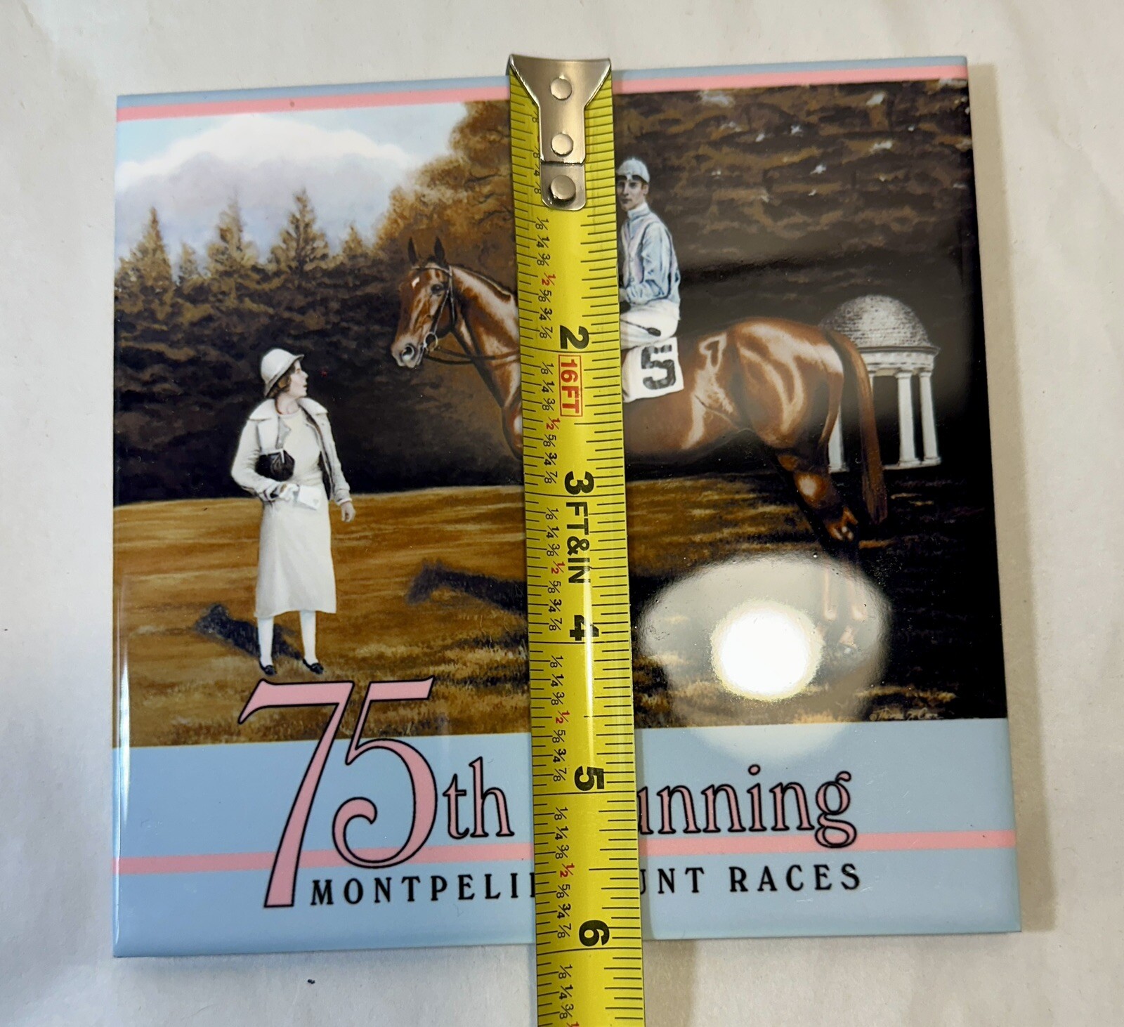 75th Running Montpelier Hunt Races - Thomas J. Coon - Ceramic Reproduction - NEW - Image 6