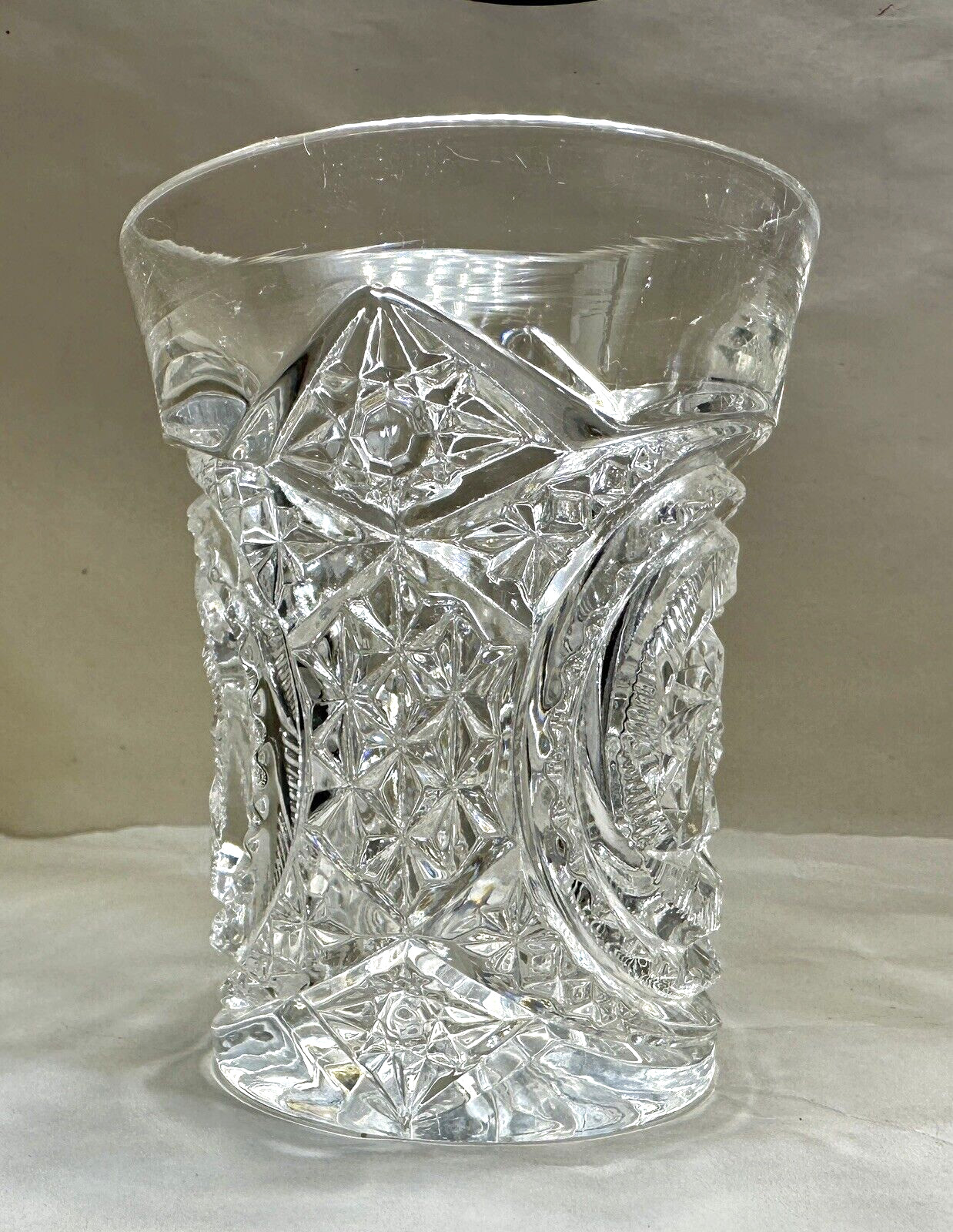 Set of Two (2) 4” American Brilliant Cut Crystal Tumbler Glasses - Image 1