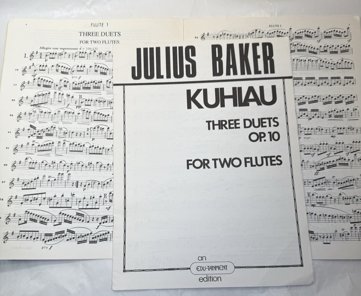 Three Duets for Two Flutes, Op. 10 ~ F. Kuhlau ~ The Baker Collection - Image 2