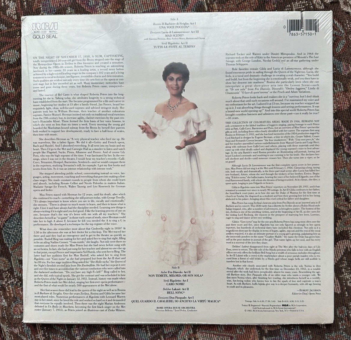 Sealed:  Roberta Peters -  A Coloratura Celebration - RCA Gold Seal – AGM1-7150 - Image 1