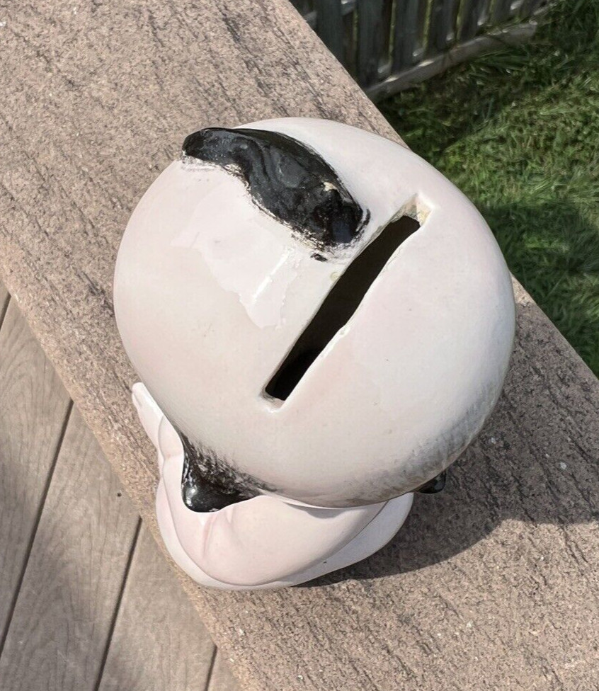 Antique Ceramic Baby Angel Piggy Bank - 6.5" Tall - Immaculate - Image 7