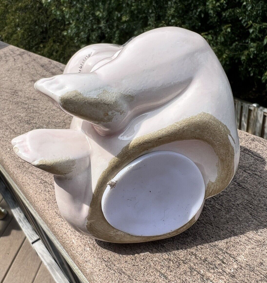 Antique Ceramic Baby Angel Piggy Bank - 6.5" Tall - Immaculate - Image 8