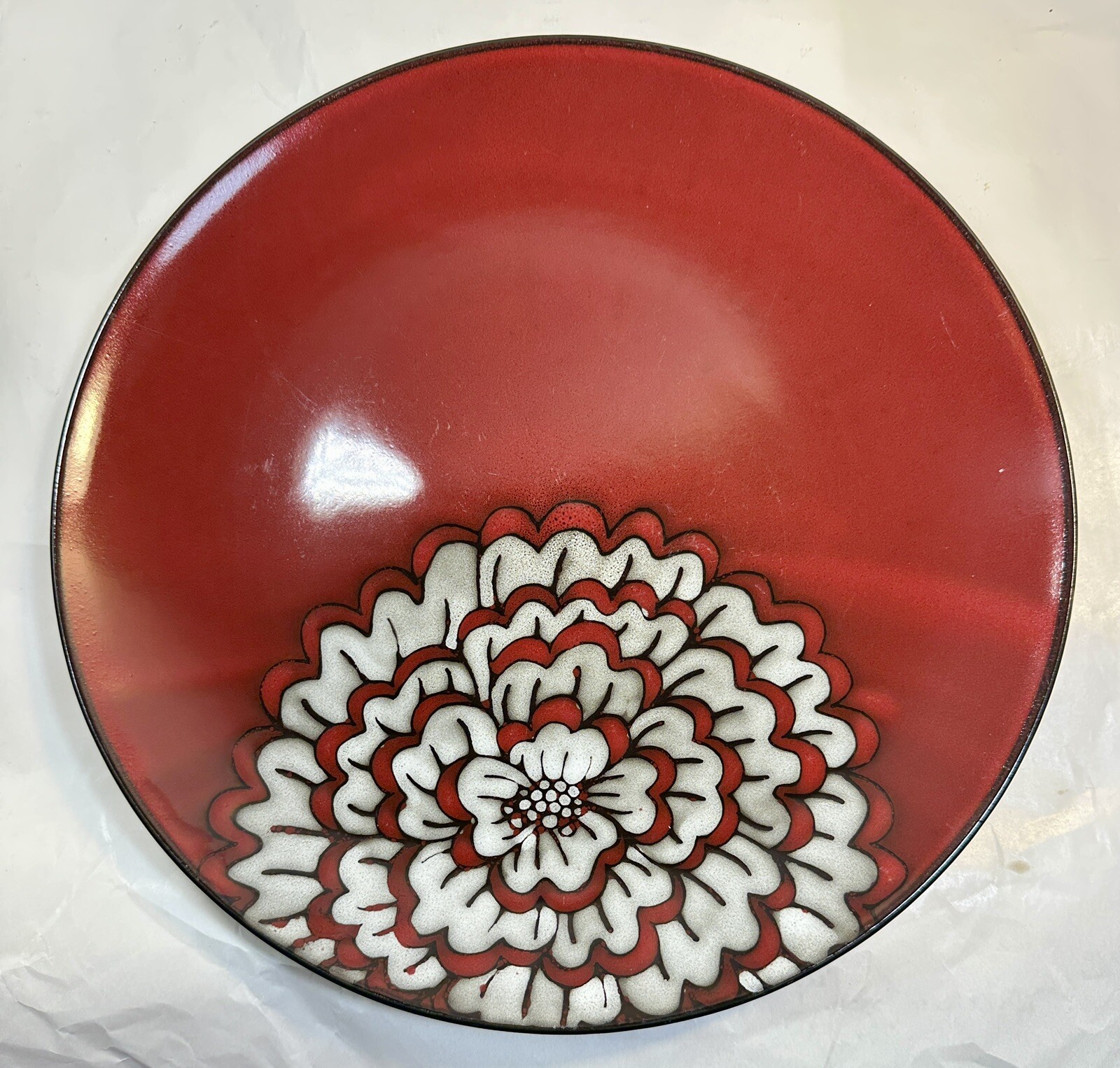 Two (2) Pier 1 Geranium Dinner Plates -- 11 Inches - Image 4