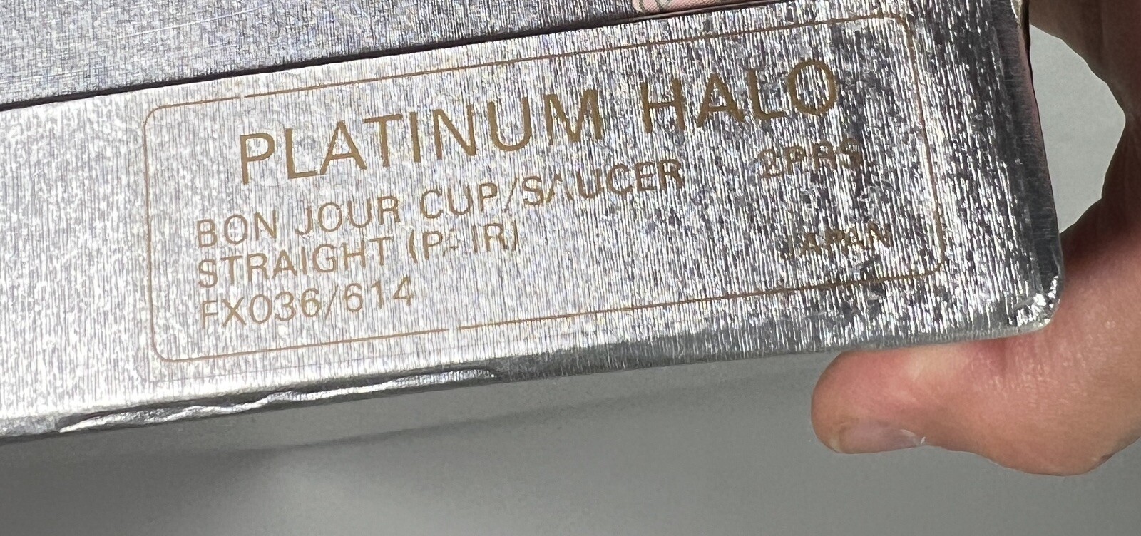 Two (2) Mikasa Platinum Halo Bon Jour Cups and Saucers - NIB - Image 4