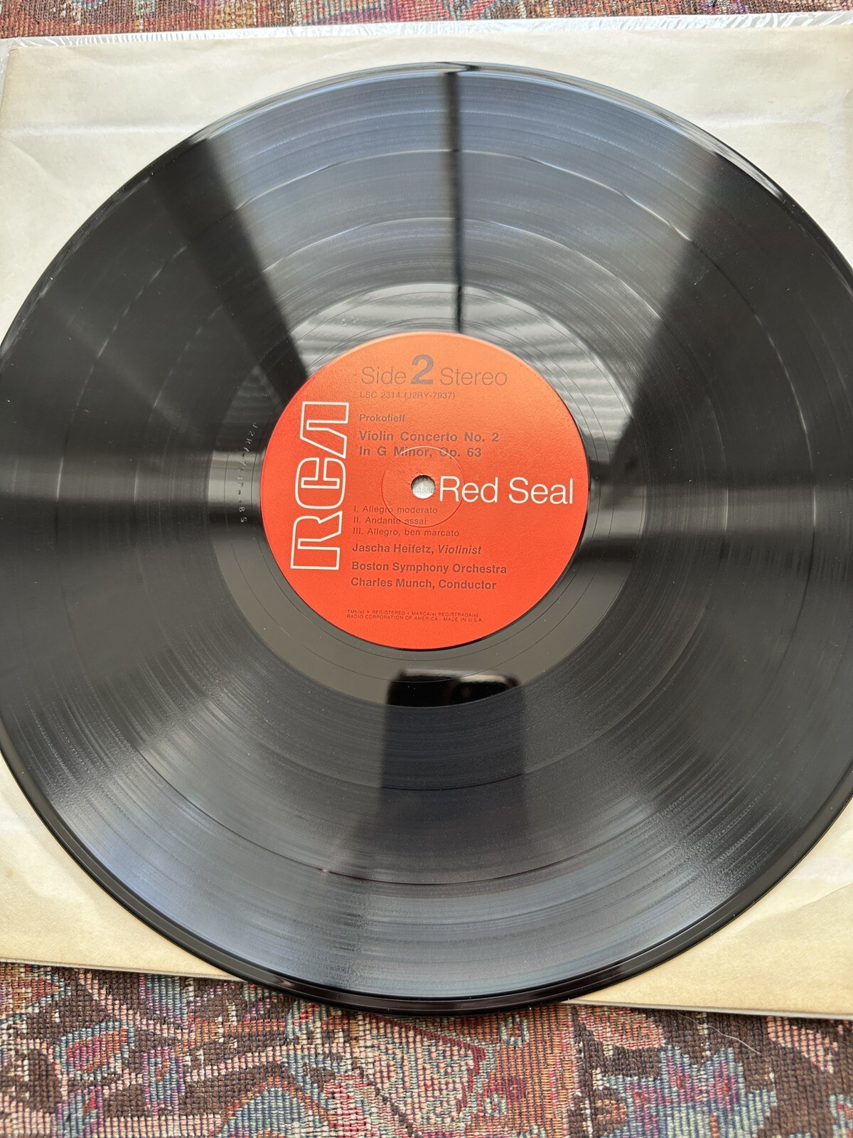RCA LSC-2314 Heifetz Munch Mendelssohn Prokofieff Concertos - Image 3