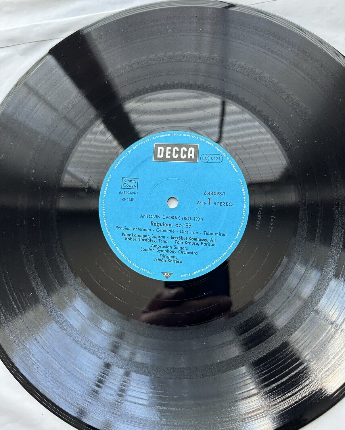 Dvorak Requiem Lorengar Kertesz DECCA 6.48093 / London OSA 1281 - Image 2