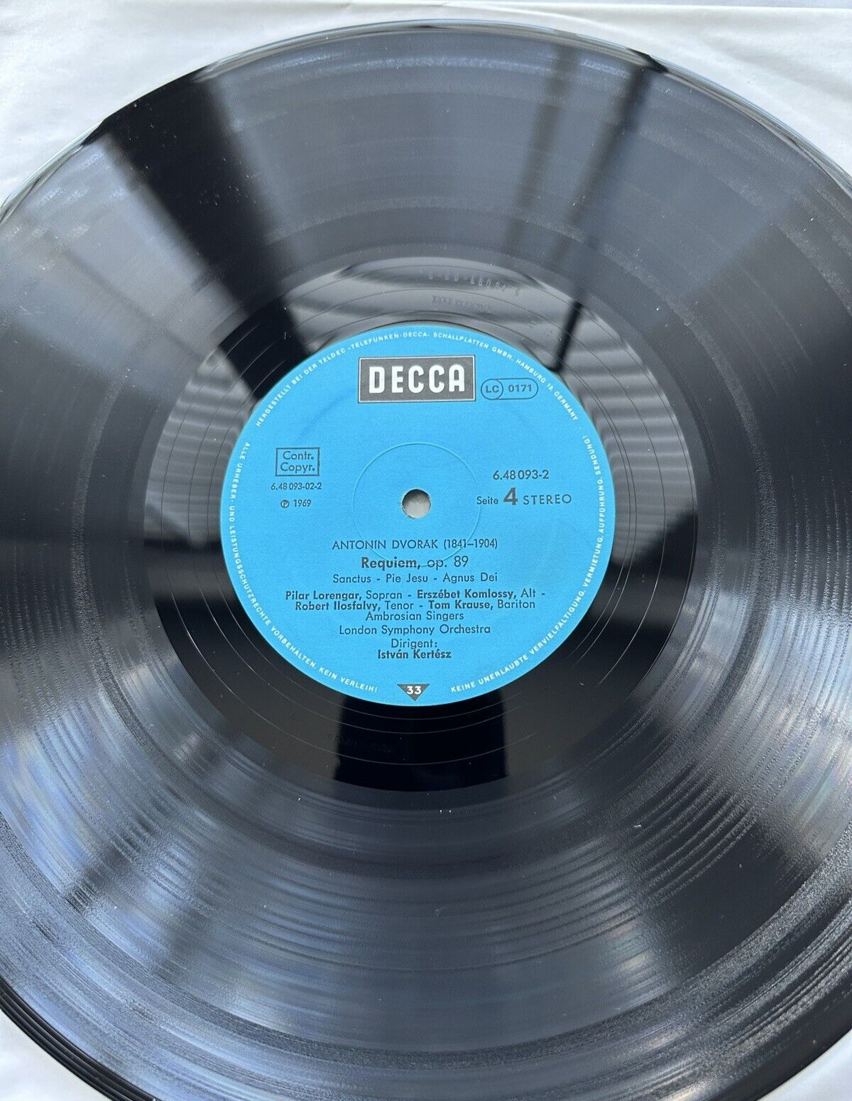 Dvorak Requiem Lorengar Kertesz DECCA 6.48093 / London OSA 1281 - Image 8