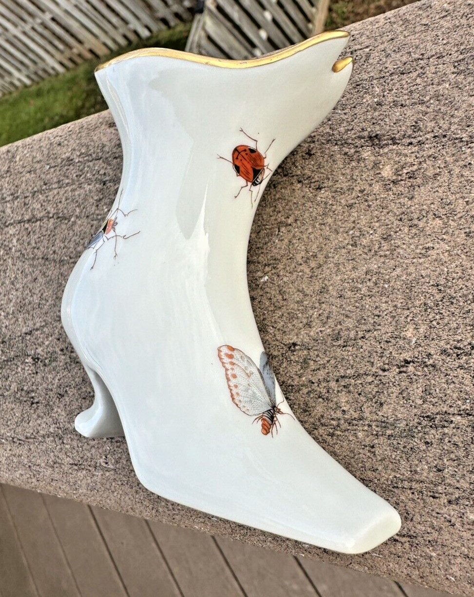 Limoges France Boot Hand Painted W/Gold Trim  - Image 12