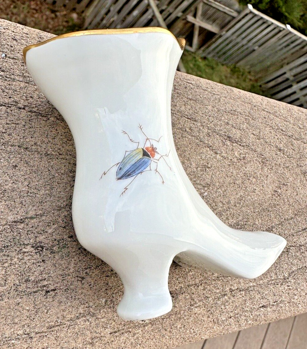 Limoges France Boot Hand Painted W/Gold Trim  - Image 13