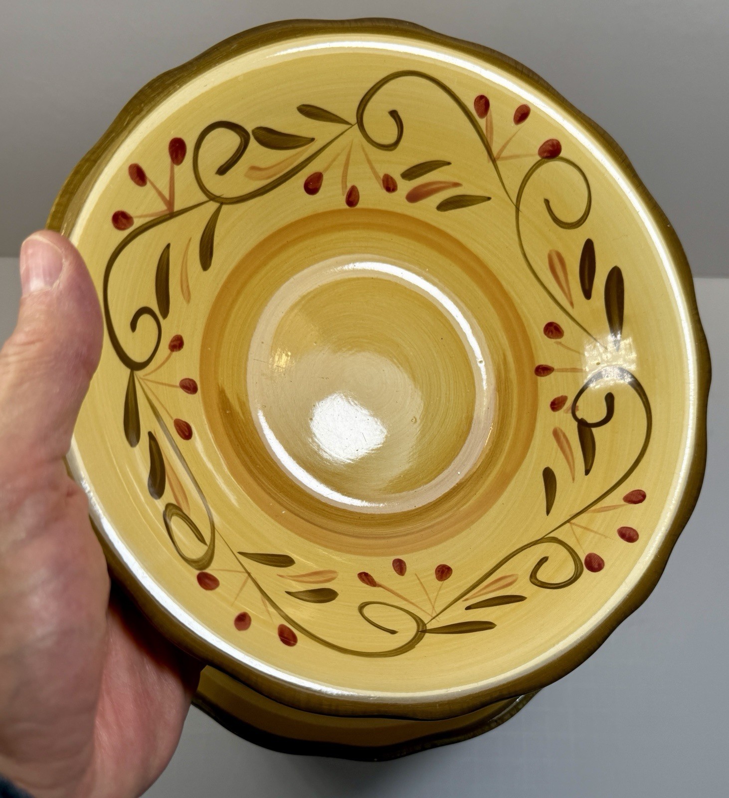 Set of 3 Home Trends Italian Villa Salad / Soup Bowls - 8-1/8" - Image 4