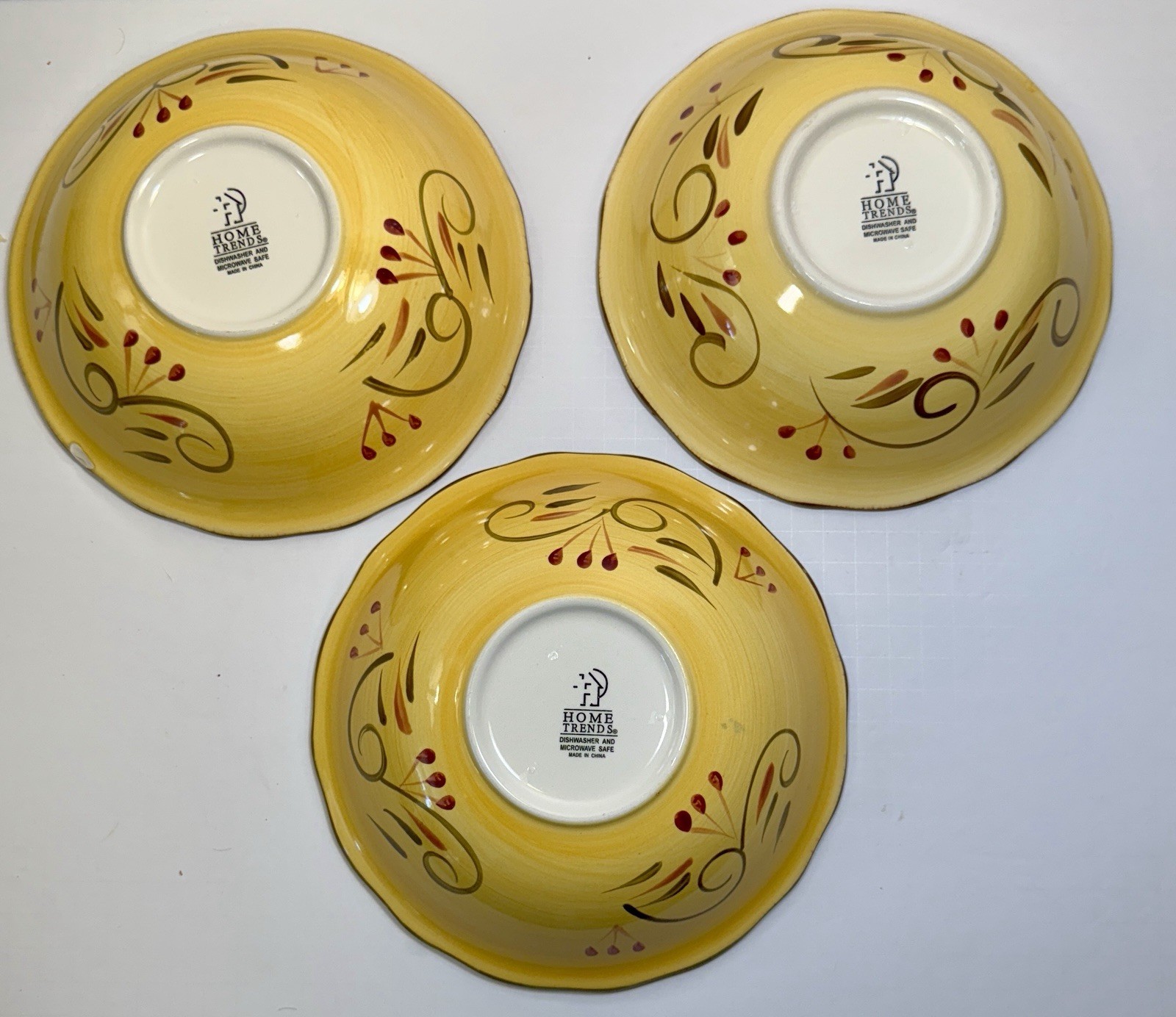 Set of 3 Home Trends Italian Villa Salad / Soup Bowls - 8-1/8" - Image 6