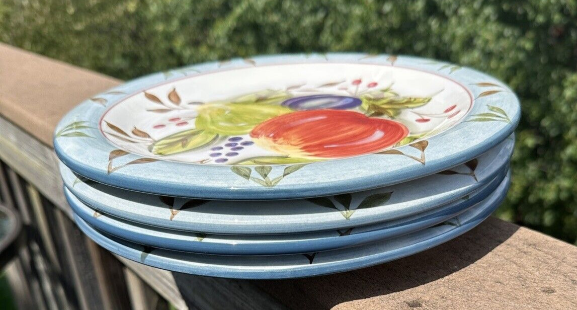 Four (4) Black Forest Fruits by Heritage Mint, Ltd 10 1/2" Dinner Plates - Image 2