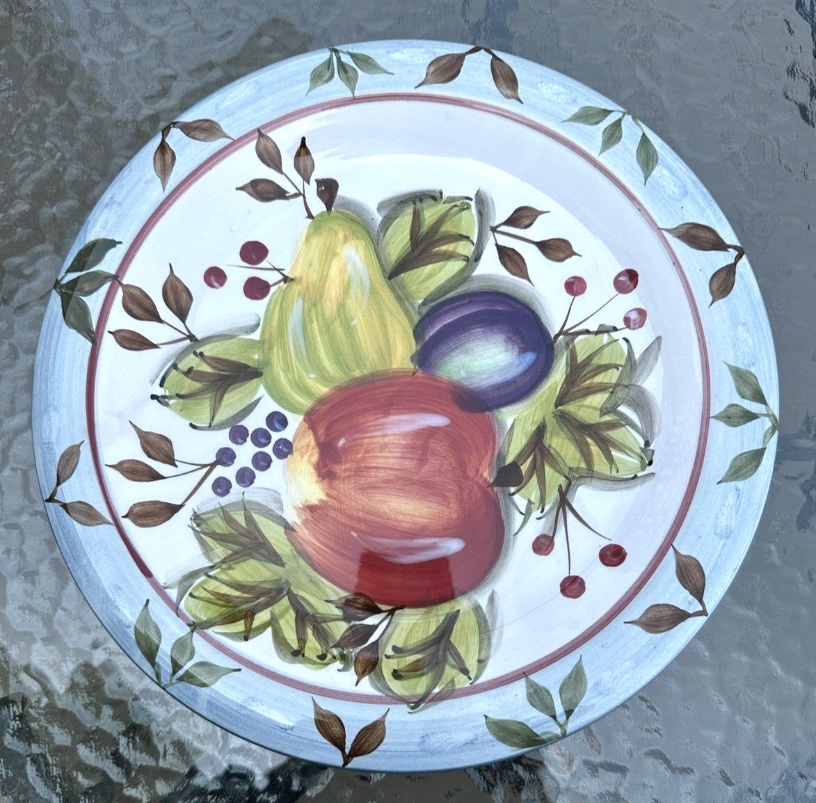 Four (4) Black Forest Fruits by Heritage Mint, Ltd 10 1/2" Dinner Plates - Image 4