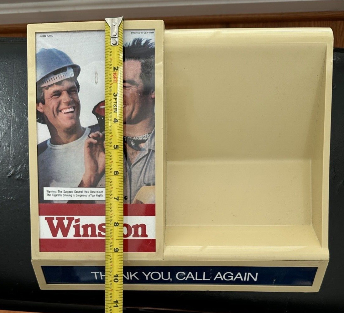 One (1) Vintage Winston Cigarette Plastic Store Display - 12" x 10 1/4" - Image 4