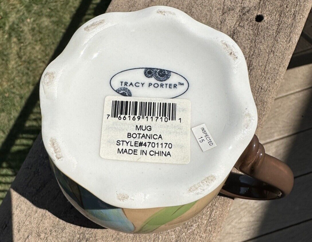 Set of Four (4) Tracy Porter Botanica #4701170 Coffee / Tea Mug Floral - NWT - Image 3