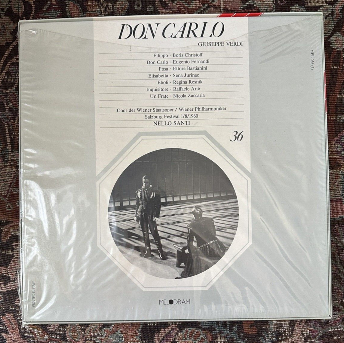 SEALED: Don Carlo - Verdi - Nello Santi, 1960 Recording - Melodram 36 - Image 1