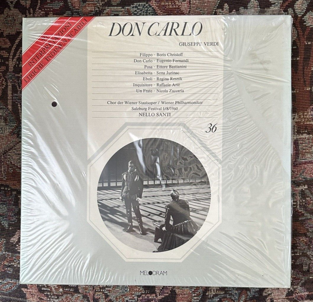 SEALED: Don Carlo - Verdi - Nello Santi, 1960 Recording - Melodram 36