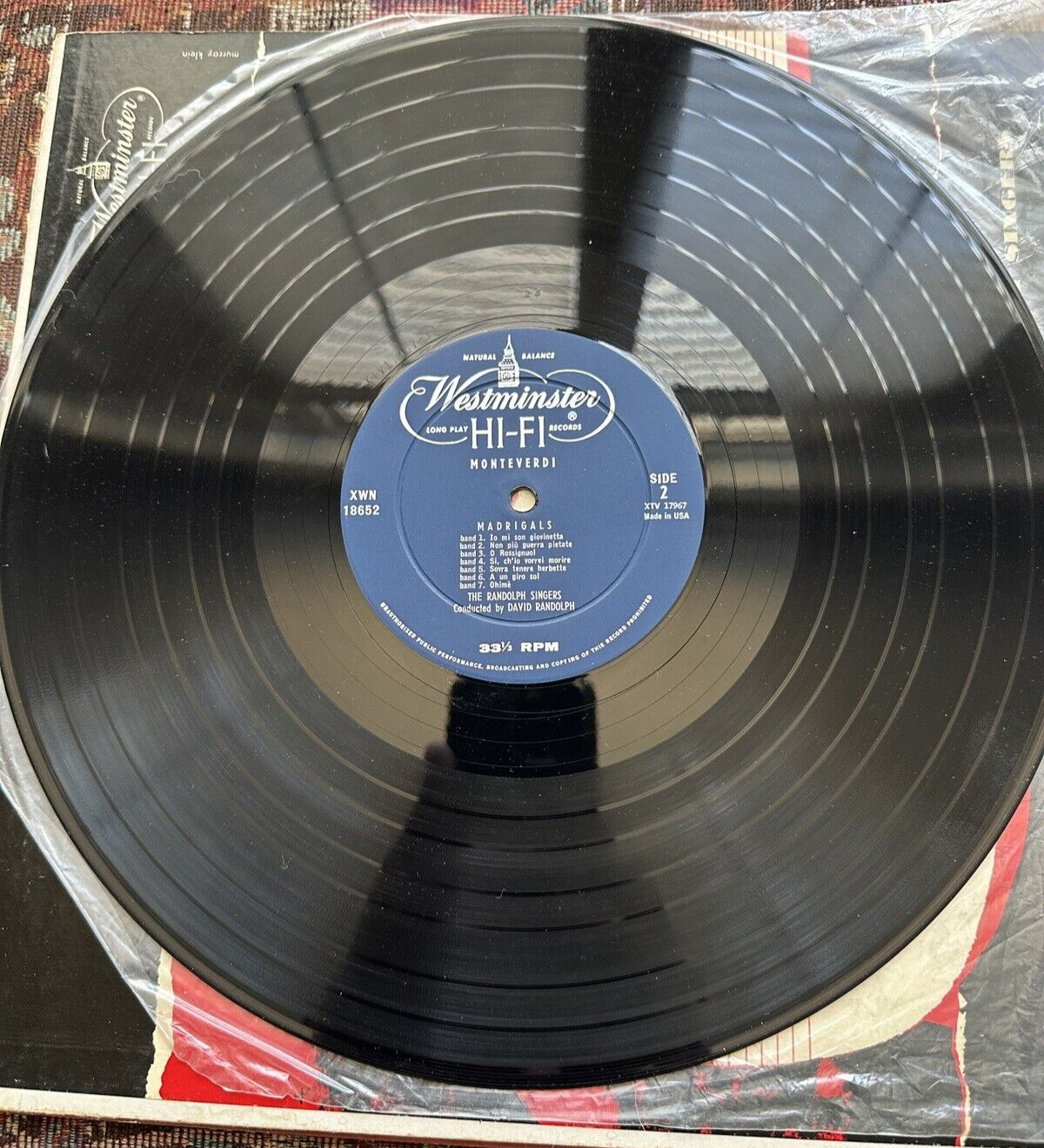 Gesualdo / Monteverdi - The Randolph Singers - Italian Madrigals - XWN 18652 - Image 2