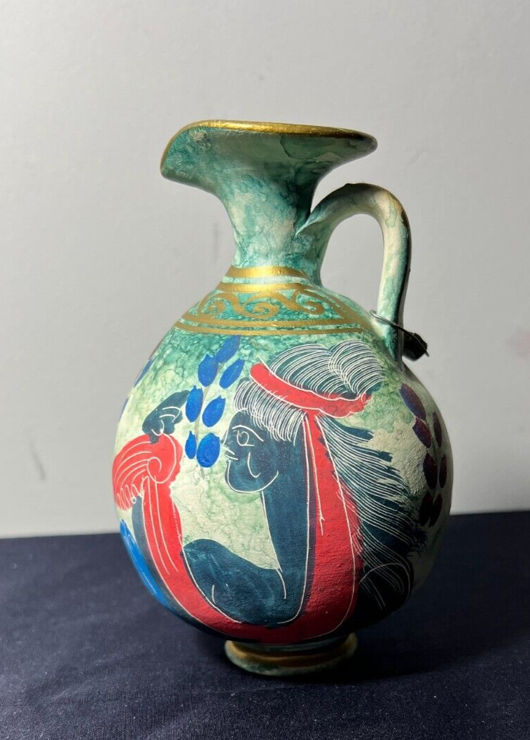 F.Lli Motta Greek Replica Pottery Pitcher / Jug - Hand Painted - 6" tall - Image 11