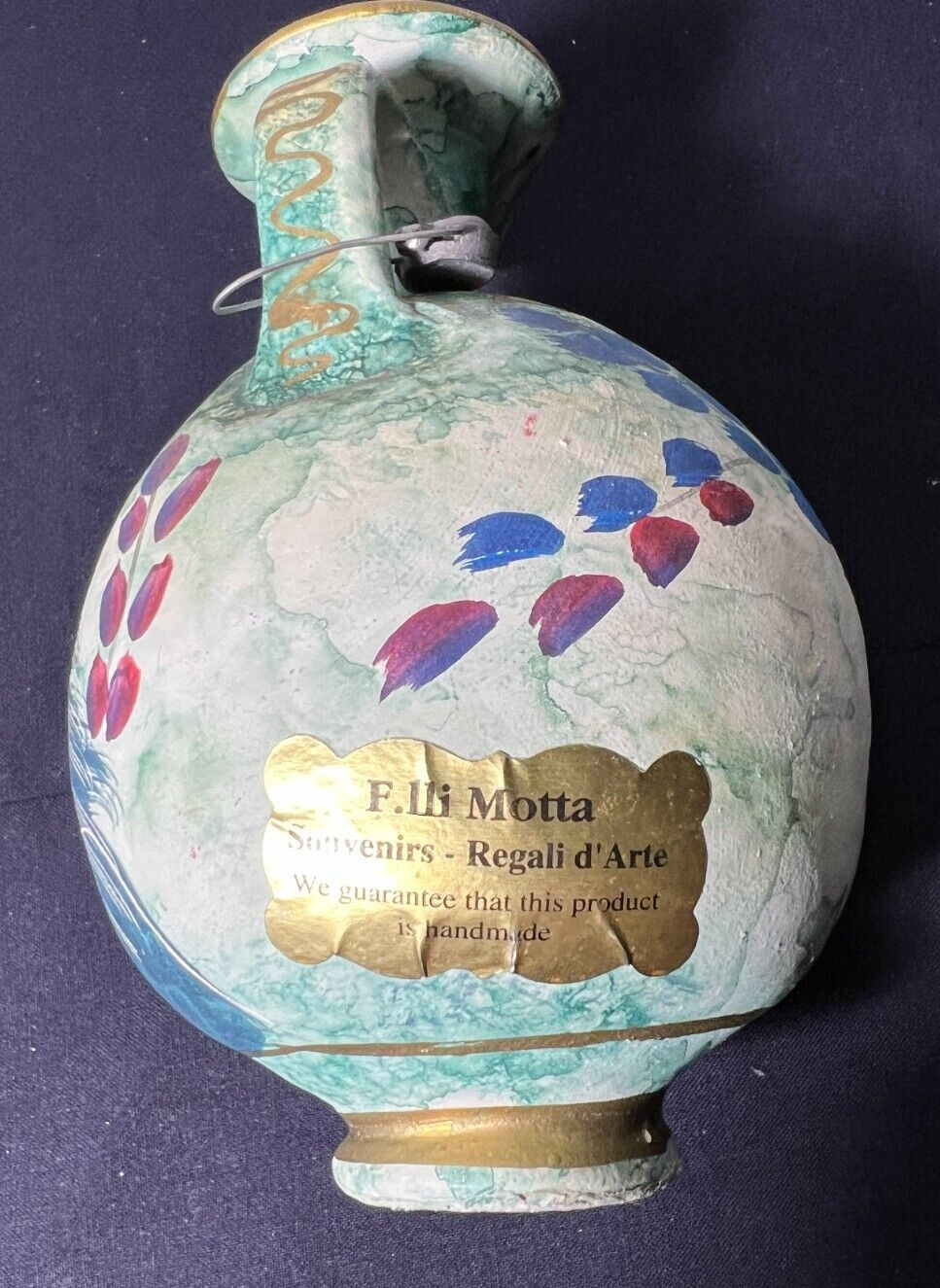 F.Lli Motta Greek Replica Pottery Pitcher / Jug - Hand Painted - 6" tall - Image 8