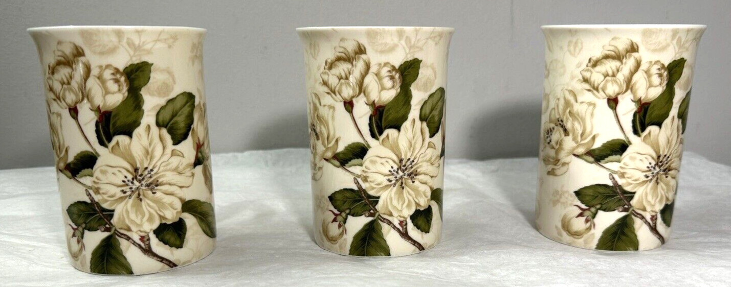 Set Of Three (3) Vintage Jason Bone China Floral Coffee Mugs — Unboxed - Image 4