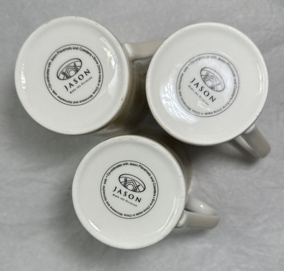 Set Of Three (3) Vintage Jason Bone China Floral Coffee Mugs — Unboxed - Image 7