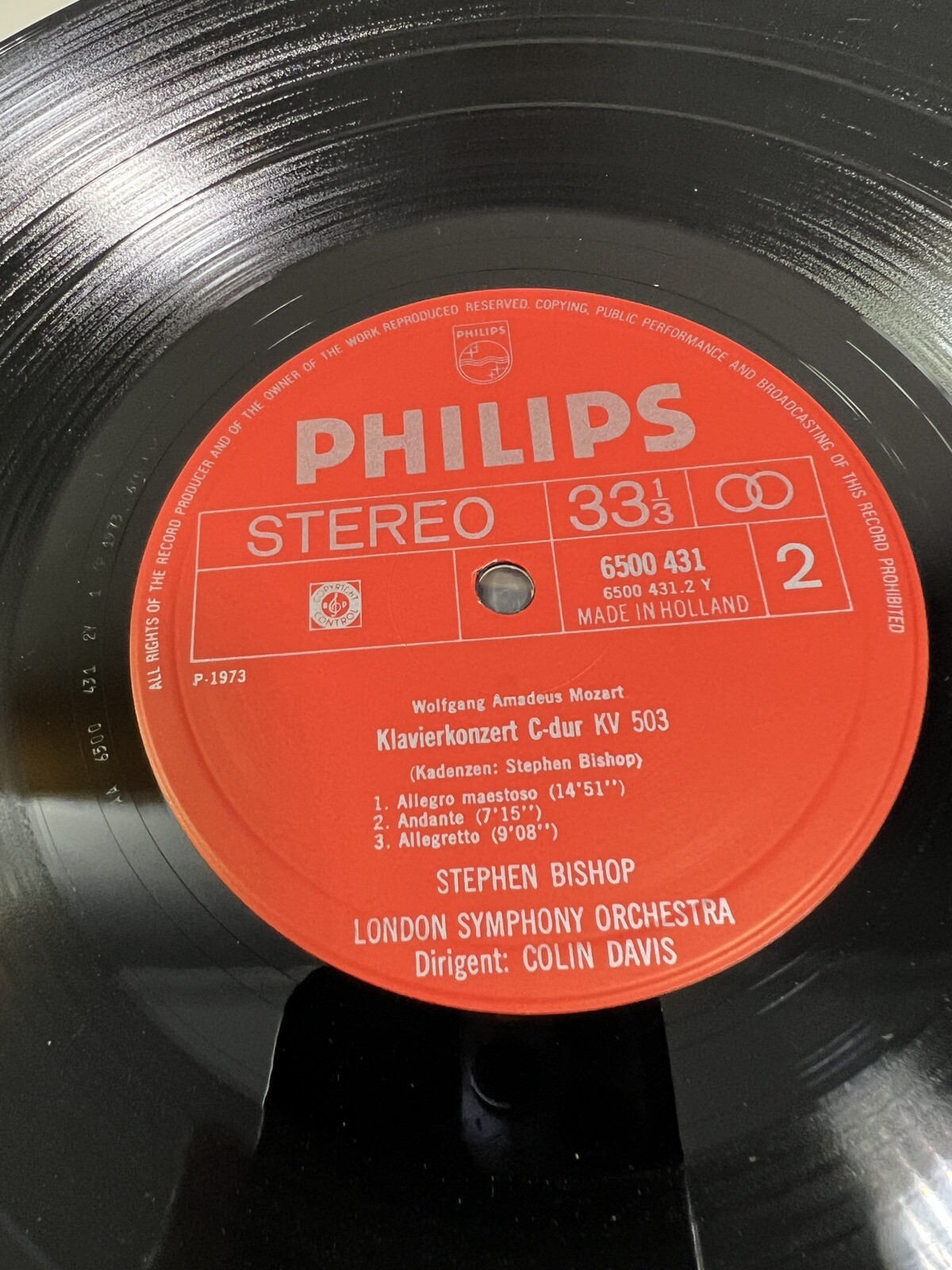 Mozart: Piano Concerti KV 467 and 503 - Stephen Bishop - Philips 6500 431 - Image 8