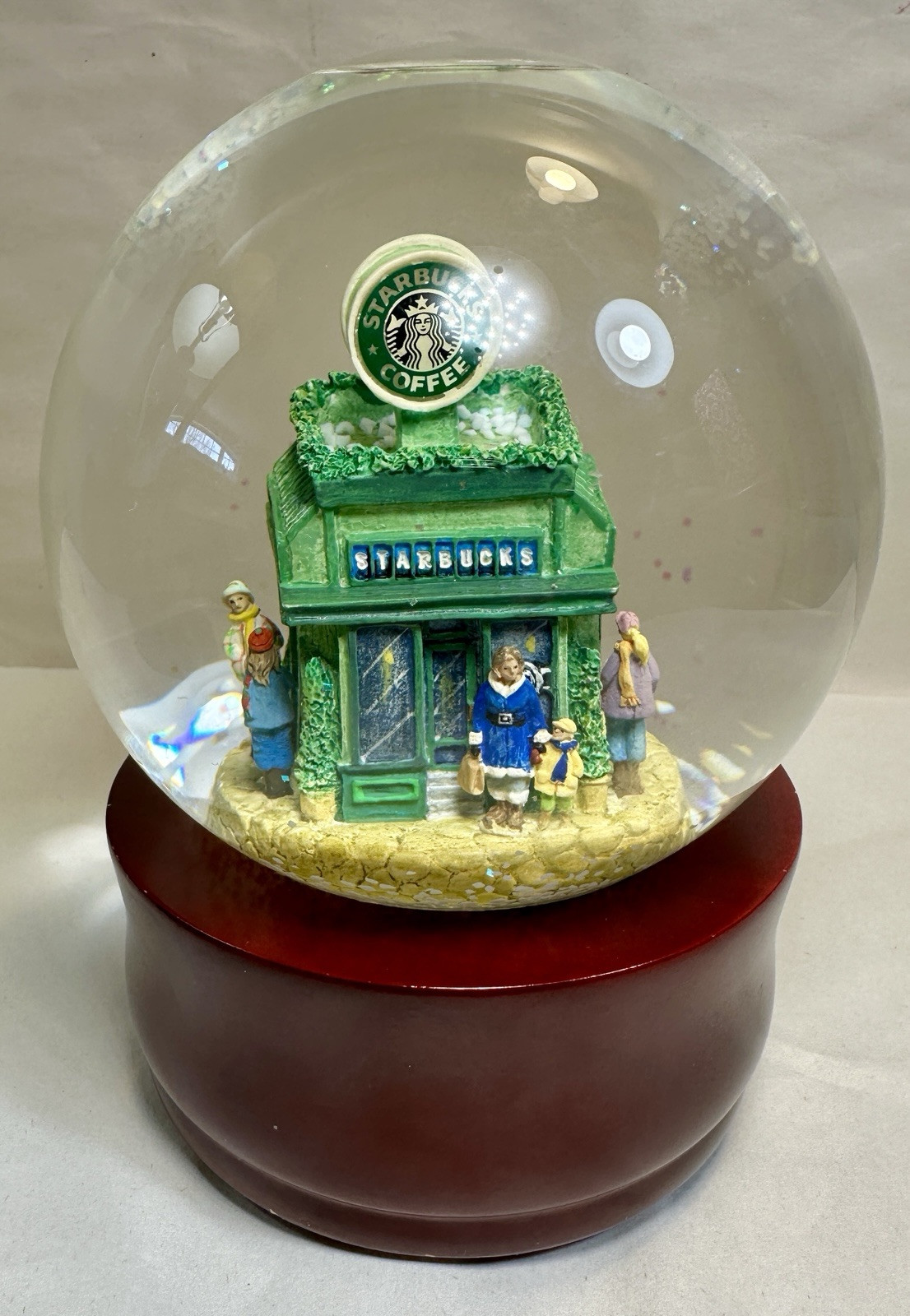 Starbucks Christmas Snow Globe - 1971 Starbucks Store - Music Box - 1999 - Image 4