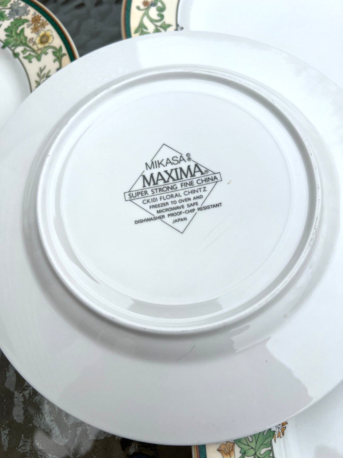 Four Mikasa Floral Chintz CK101 Salad Plates - 8 3/8" - Immaculate - Image 2