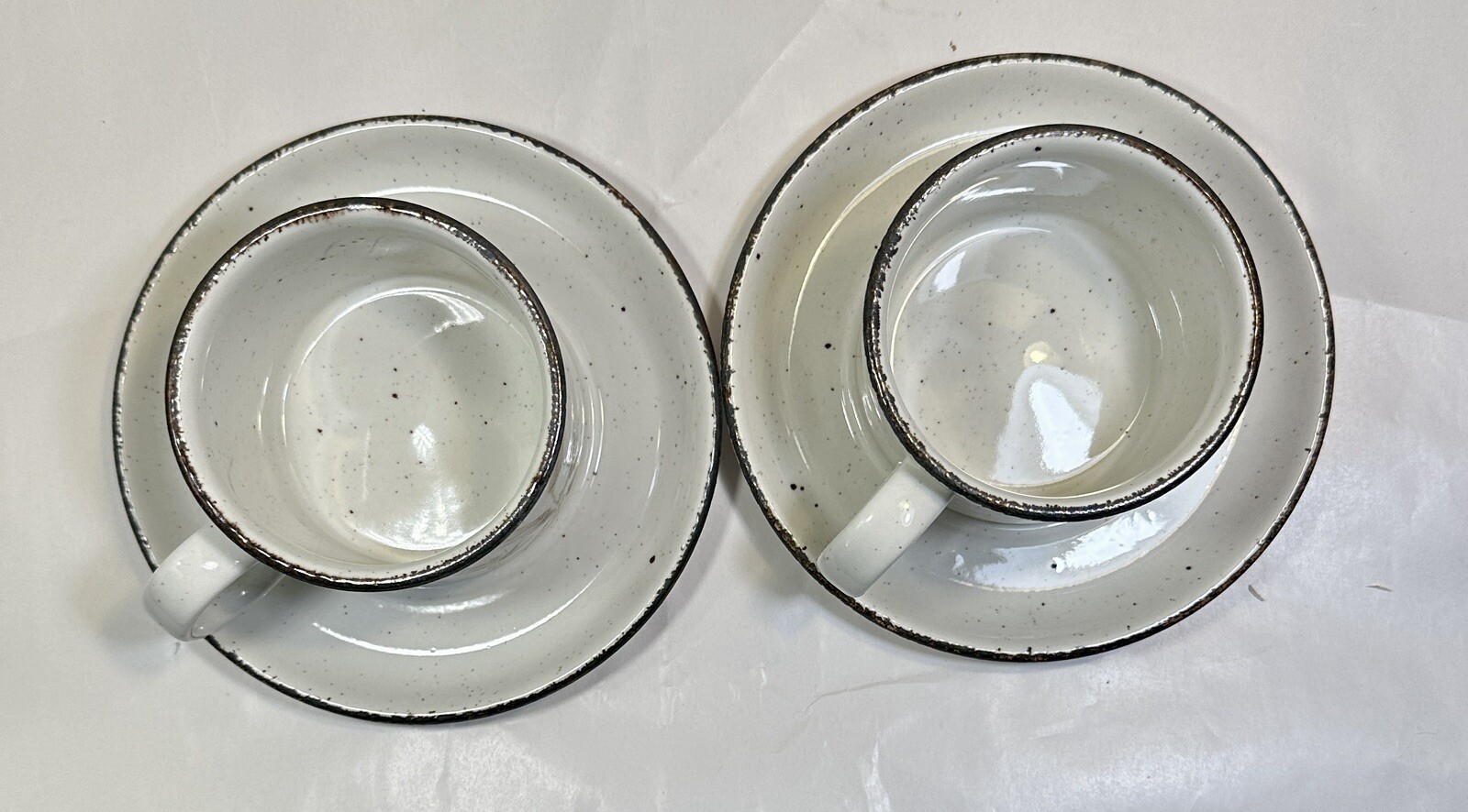 Two (2) Stonehenge Midwinter Wheat England Ceramic Stoneware Cups and Saucers - Image 3