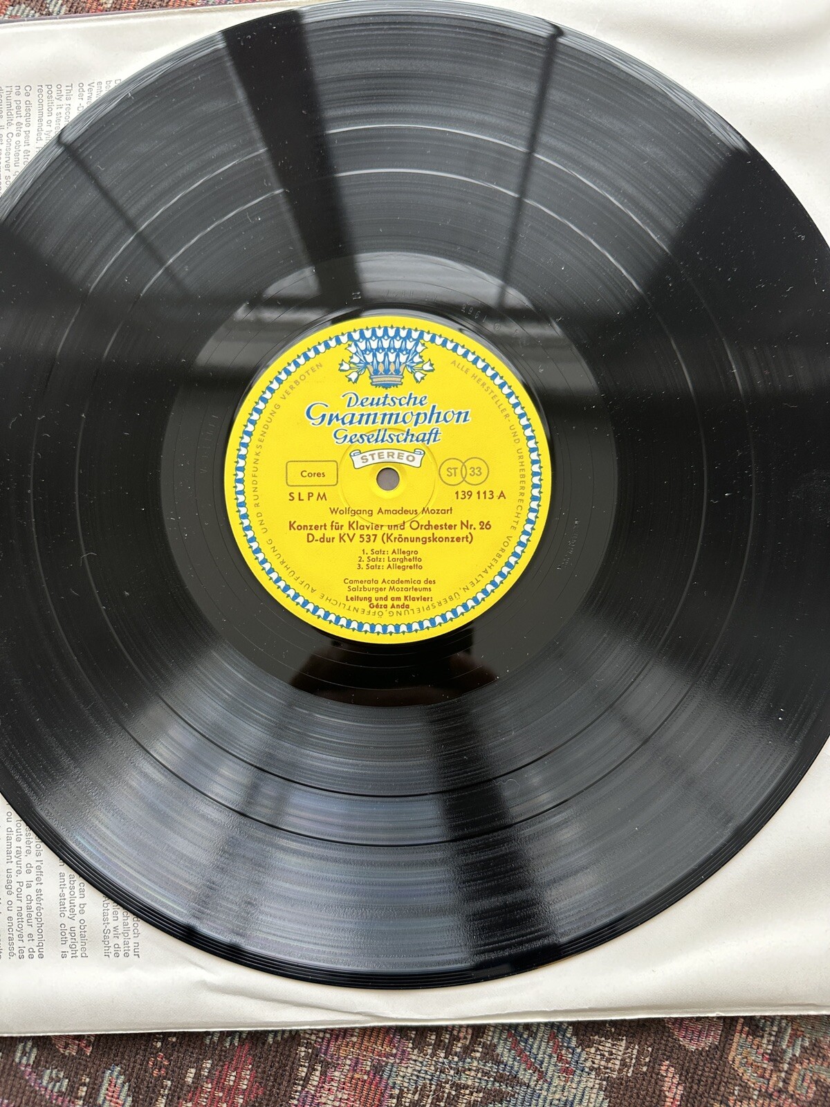 Mozart / Geza Anda - Piano Concerti KV 414 and KV 537 - DG LP 139 113 SLPM - Image 2