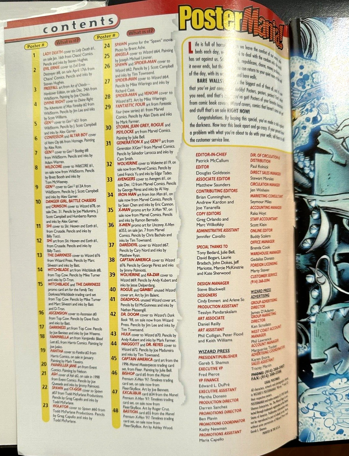 Postermania 98 - A Special Wizard Publication - 48 Posters - Stored in Plastic - Image 1