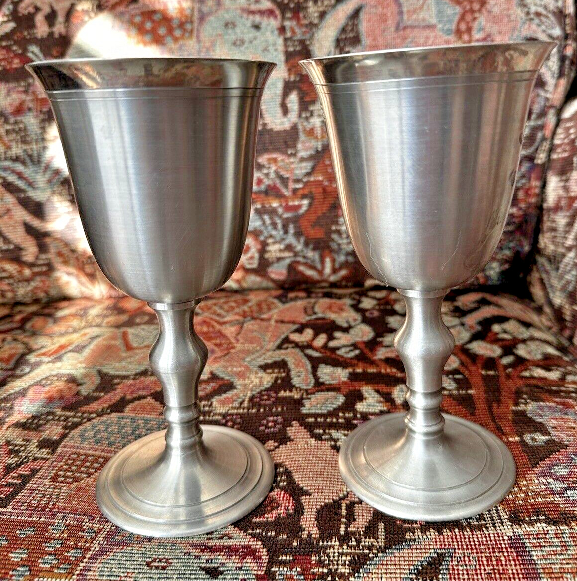 Two (2) Faemam Pewter Goblets - 6 1/2 " Tall - Immaculate - Image 12