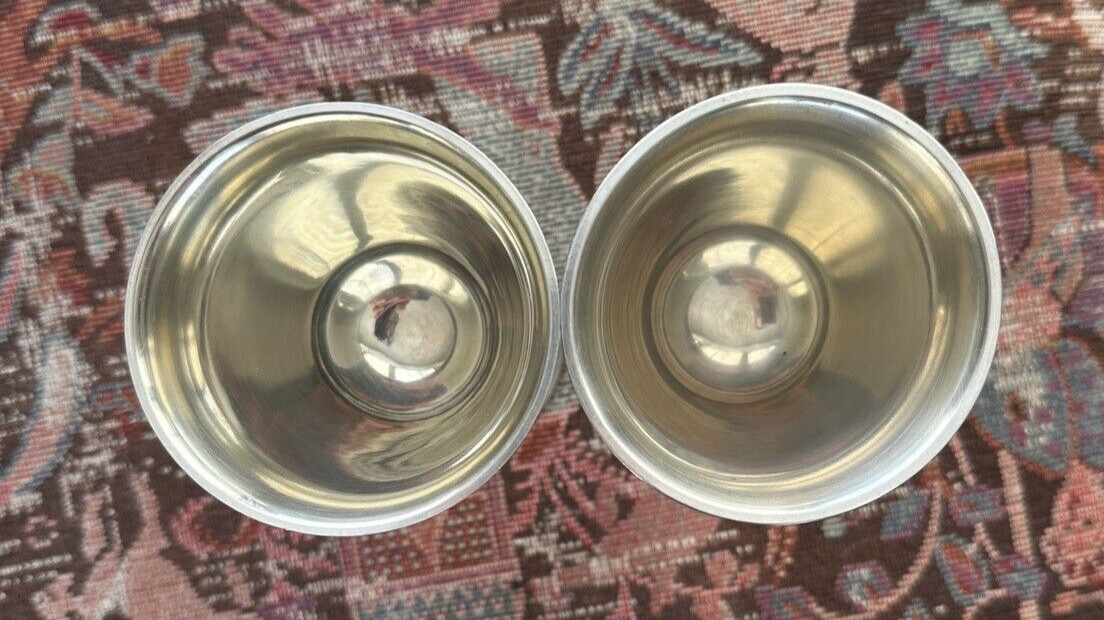 Two (2) Faemam Pewter Goblets - 6 1/2 " Tall - Immaculate - Image 3