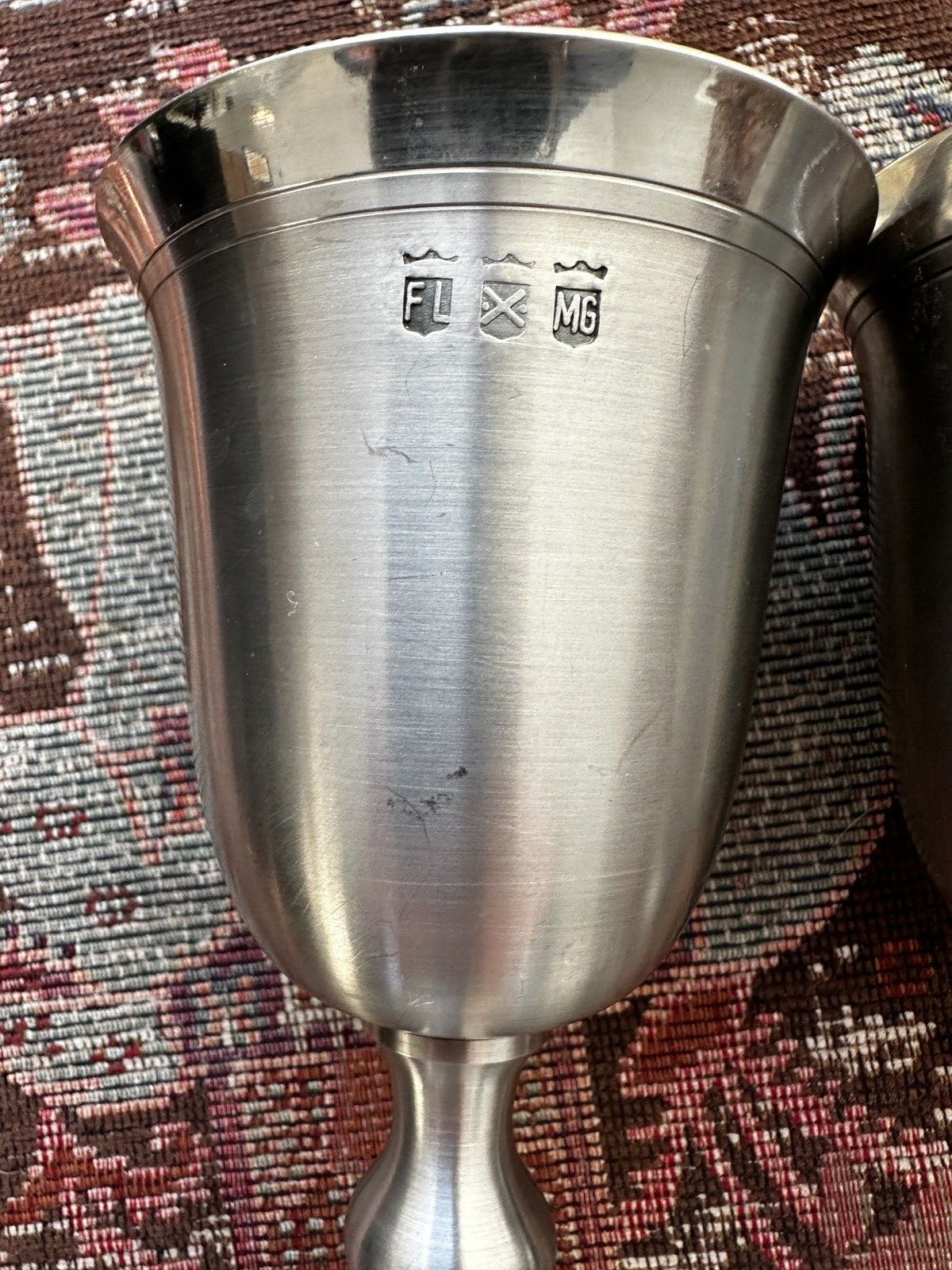 Two (2) Faemam Pewter Goblets - 6 1/2 " Tall - Immaculate - Image 5