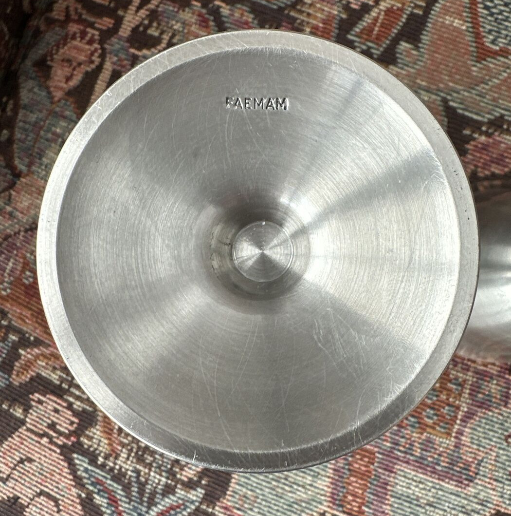 Two (2) Faemam Pewter Goblets - 6 1/2 " Tall - Immaculate - Image 8