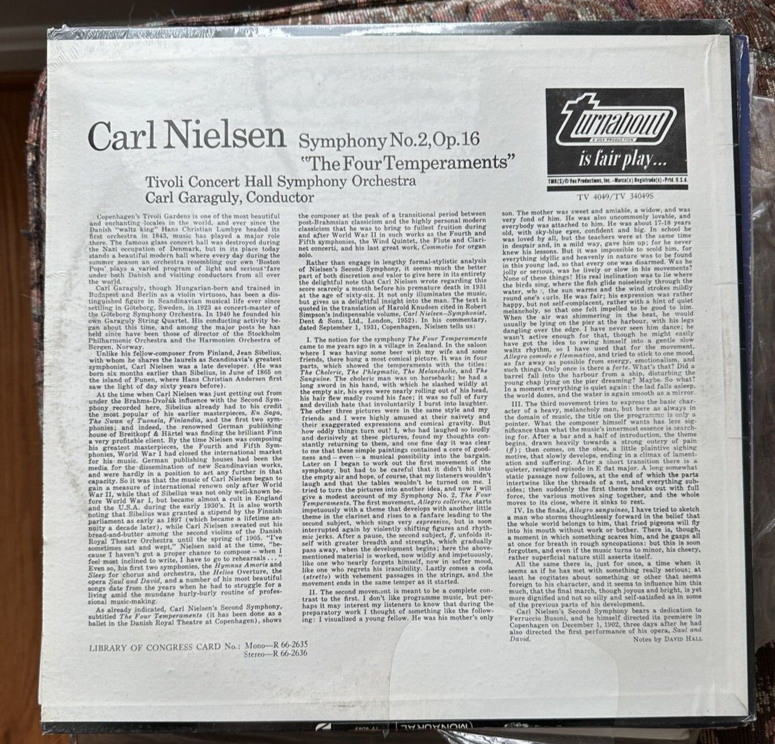SEALED: Carl Nielsen Symphony No. 2 The Four Temperaments - TV 34049S - Image 1